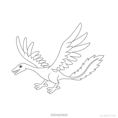 Free printable Archaeopteryx  Coloring Page - Free PDF Printable Dinosaurs Coloring Sheets coloring page
