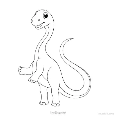 Free printable Brachiosaurus  Coloring Page - Free PDF Printable Dinosaurs Coloring Sheets coloring page