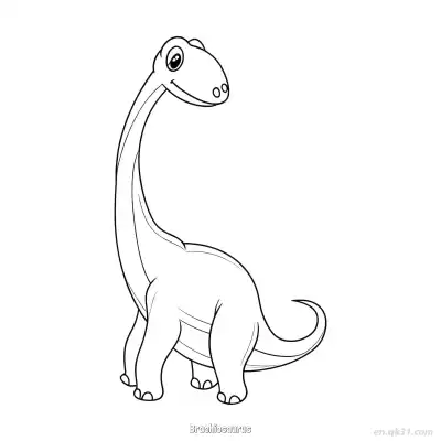Free printable Brachiosaurus 3 Coloring Page - Free PDF Printable Dinosaurs Coloring Sheets coloring page