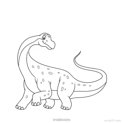Free printable Brachiosaurus 4 Coloring Page - Free PDF Printable Dinosaurs Coloring Sheets coloring page