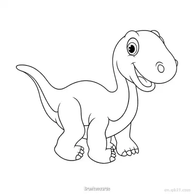 Free printable Brontosaurus  Coloring Page - Free PDF Printable Dinosaurs Coloring Sheets coloring page
