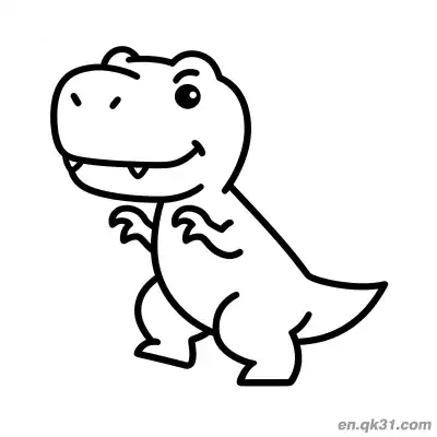 Free printable Minimal Outline T Rex Coloring Pages coloring page