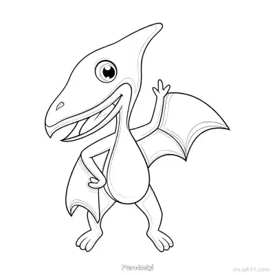 Free printable Pterodactyl 2 Coloring Page - Free PDF Printable Dinosaurs Coloring Sheets coloring page