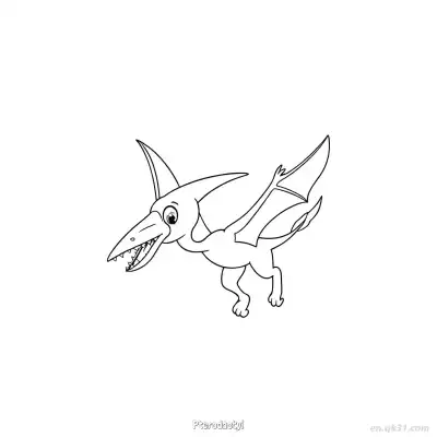 Free printable Pterodactyl 3 Coloring Page - Free PDF Printable Dinosaurs Coloring Sheets coloring page