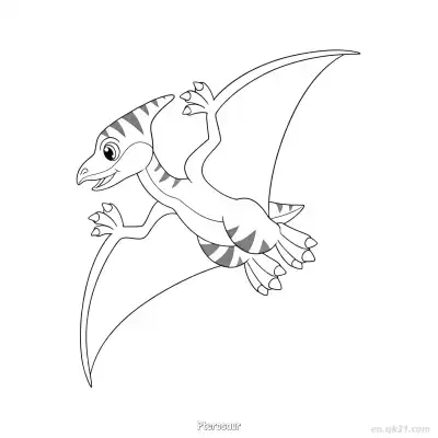 Free printable Pterosaur  Coloring Page - Free PDF Printable Dinosaurs Coloring Sheets coloring page