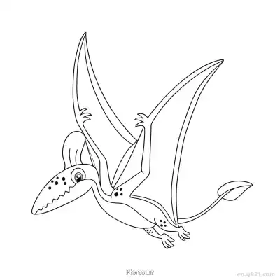 Free printable Pterosaur 2 Coloring Page - Free PDF Printable Dinosaurs Coloring Sheets coloring page