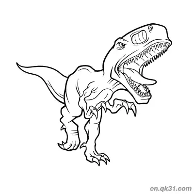 Free printable Realistic Fierce T Rex Coloring Pages coloring page