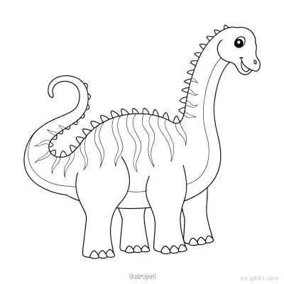 Free printable Sauropod 11 Coloring Page - Free PDF Printable Dinosaurs Coloring Sheets coloring page