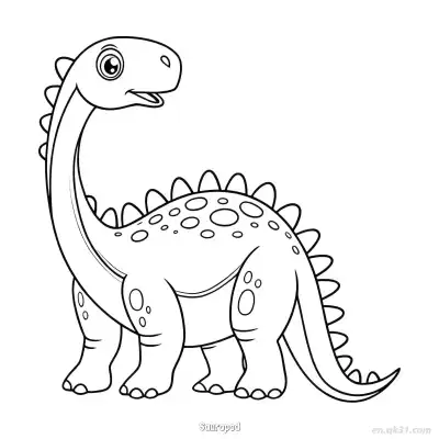 Free printable Sauropod 13 Coloring Page - Free PDF Printable Dinosaurs Coloring Sheets coloring page
