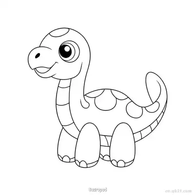 Free printable Sauropod 4 Coloring Page - Free PDF Printable Dinosaurs Coloring Sheets coloring page