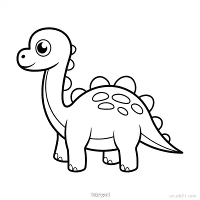 Free printable Sauropod 6 Coloring Page - Free PDF Printable Dinosaurs Coloring Sheets coloring page