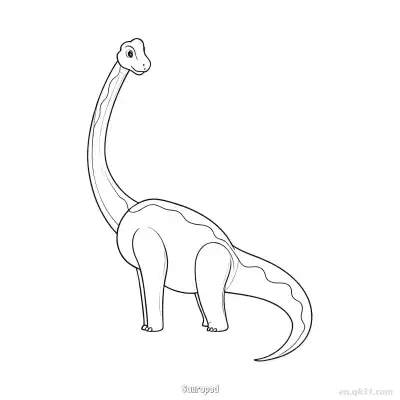 Free printable Sauropod 7 Coloring Page - Free PDF Printable Dinosaurs Coloring Sheets coloring page