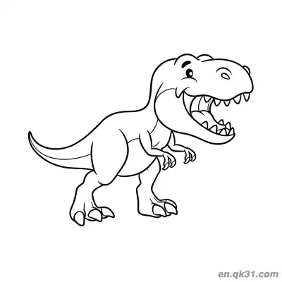 Free printable Simple Minimal T Rex Coloring Pages coloring page