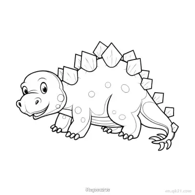Free printable Stegosaurus 2 Coloring Page - Free PDF Printable Dinosaurs Coloring Sheets coloring page