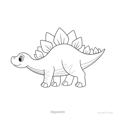 Free printable Stegosaurus 4 Coloring Page - Free PDF Printable Dinosaurs Coloring Sheets coloring page