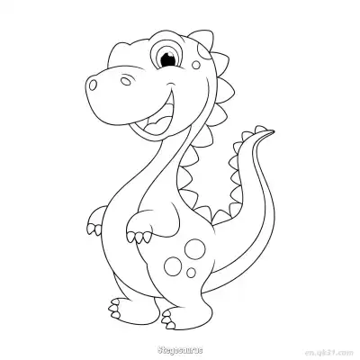 Free printable Stegosaurus 5 Coloring Page - Free PDF Printable Dinosaurs Coloring Sheets coloring page