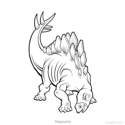 Free printable Stegosaurus 6 Coloring Page - Free PDF Printable Dinosaurs Coloring Sheets coloring page