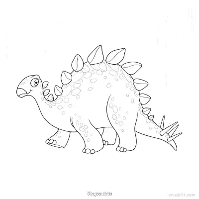 Free printable Stegosaurus 7 Coloring Page - Free PDF Printable Dinosaurs Coloring Sheets coloring page