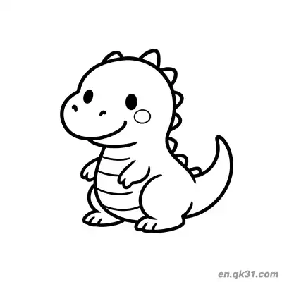 Free printable Super Cute Cartoon T Rex Coloring Pages coloring page
