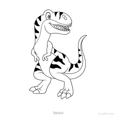 Free printable Theropod  Coloring Page - Free PDF Printable Dinosaurs Coloring Sheets coloring page