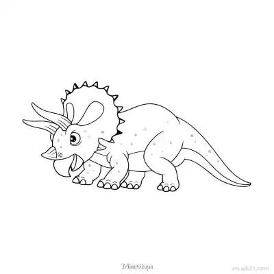 Free printable Triceratops 8 Coloring Page - Free PDF Printable Dinosaurs Coloring Sheets coloring page