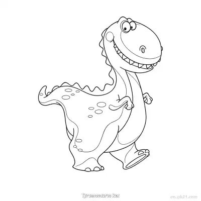 Free printable Tyrannosaurus Rex  Coloring Page - Free PDF Printable Dinosaurs Coloring Sheets coloring page