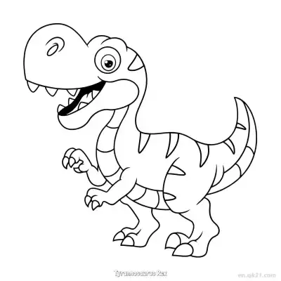 Free printable Tyrannosaurus Rex 2 Coloring Page - Free PDF Printable Dinosaurs Coloring Sheets coloring page