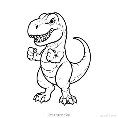 Free printable Tyrannosaurus Rex 3 Coloring Page - Free PDF Printable Dinosaurs Coloring Sheets coloring page