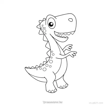 Free printable Tyrannosaurus Rex 4 Coloring Page - Free PDF Printable Dinosaurs Coloring Sheets coloring page