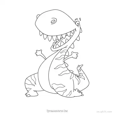 Free printable Tyrannosaurus Rex 6 Coloring Page - Free PDF Printable Dinosaurs Coloring Sheets coloring page