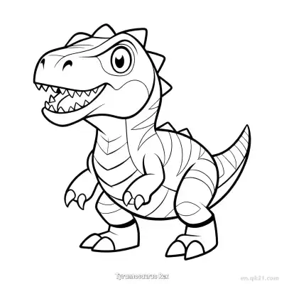 Free printable Tyrannosaurus Rex 7 Coloring Page - Free PDF Printable Dinosaurs Coloring Sheets coloring page