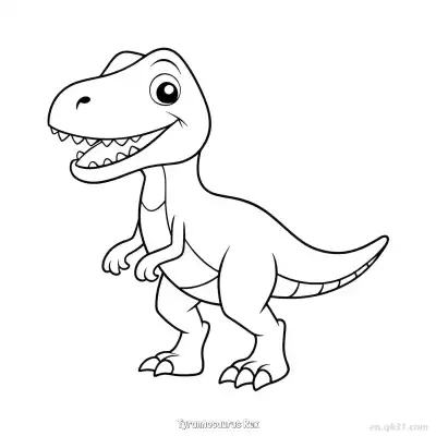 Free printable Tyrannosaurus Rex 8 Coloring Page - Free PDF Printable Dinosaurs Coloring Sheets coloring page