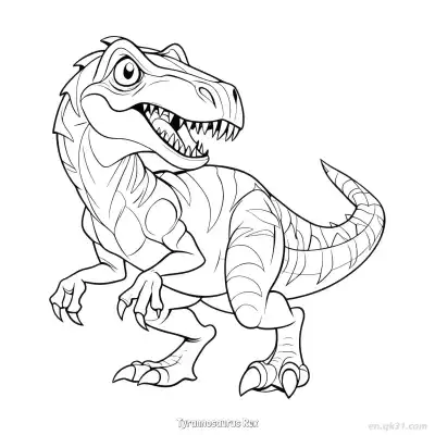 Free printable Tyrannosaurus Rex 9 Coloring Page - Free PDF Printable Dinosaurs Coloring Sheets coloring page