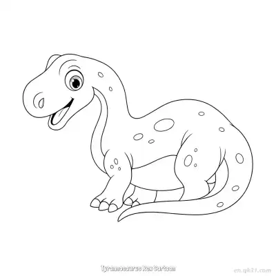 Free printable Tyrannosaurus Rex Cartoon 2 Coloring Page - Free PDF Printable Dinosaurs Coloring Sheets coloring page