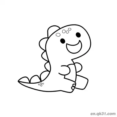 Free printable Ultra Simple Toddler T Rex Coloring Pages coloring page