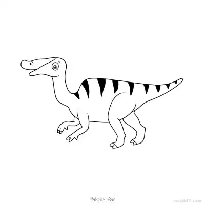 Free printable Velociraptor 2 Coloring Page - Free PDF Printable Dinosaurs Coloring Sheets coloring page