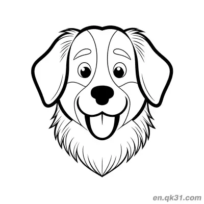 Free printable Bernese Mountain Dog Head Close Up Coloring Page coloring page