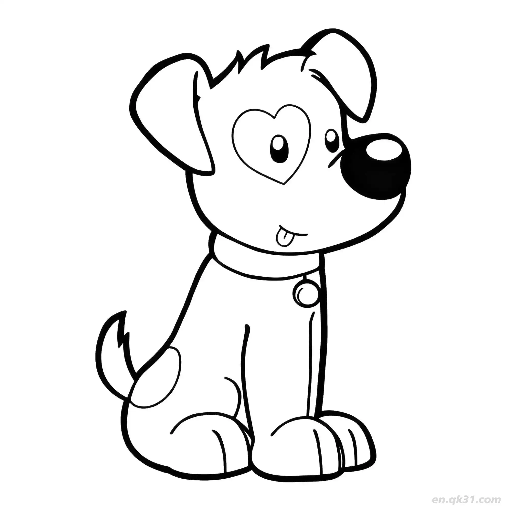 Dog 21 Coloring Page - Free Printable Dog PDF Coloring Sheets – Free Printable Coloring Page for Kids and Adults