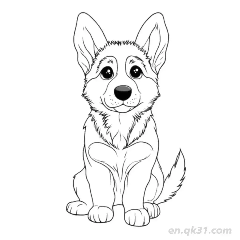 Dog 23 Coloring Page - Free Printable Dog PDF Coloring Sheets – Free Printable Coloring Page for Kids and Adults