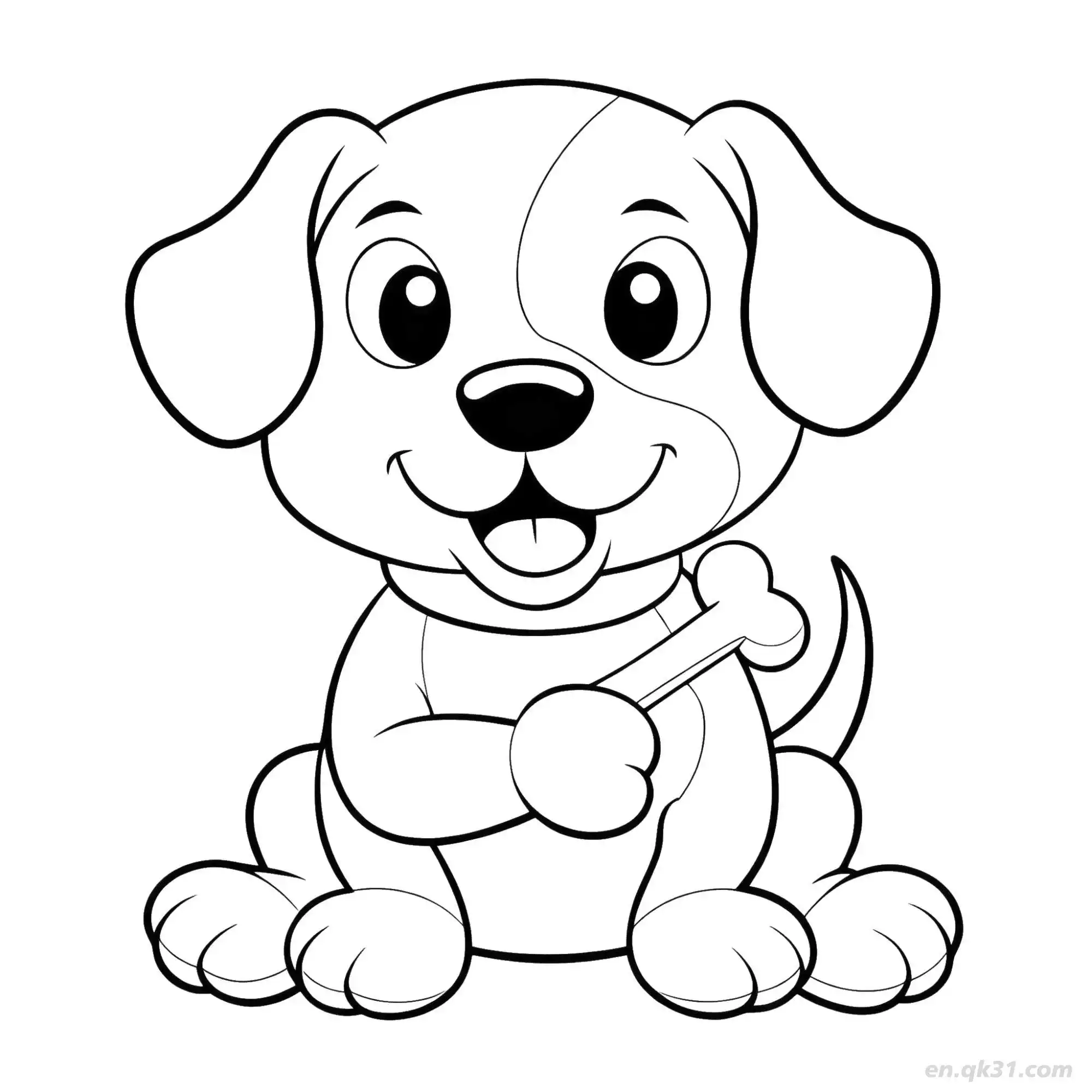 Dog 24 Coloring Page - Free Printable Dog PDF Coloring Sheets – Free Printable Coloring Page for Kids and Adults