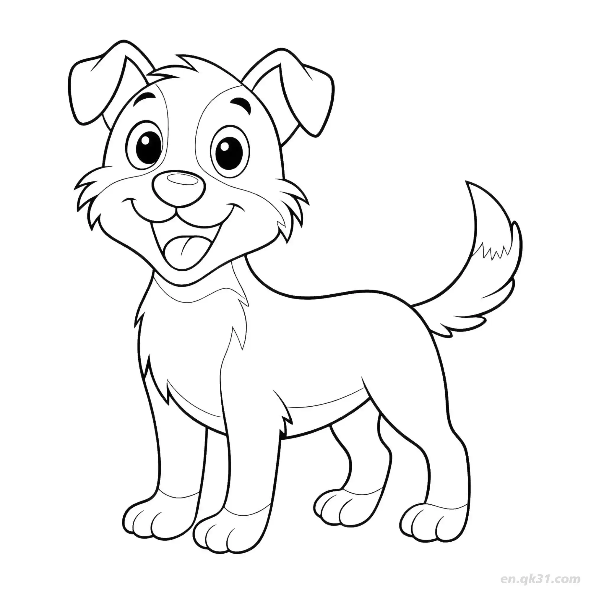 Dog 26 Coloring Page - Free Printable Dog PDF Coloring Sheets – Free Printable Coloring Page for Kids and Adults