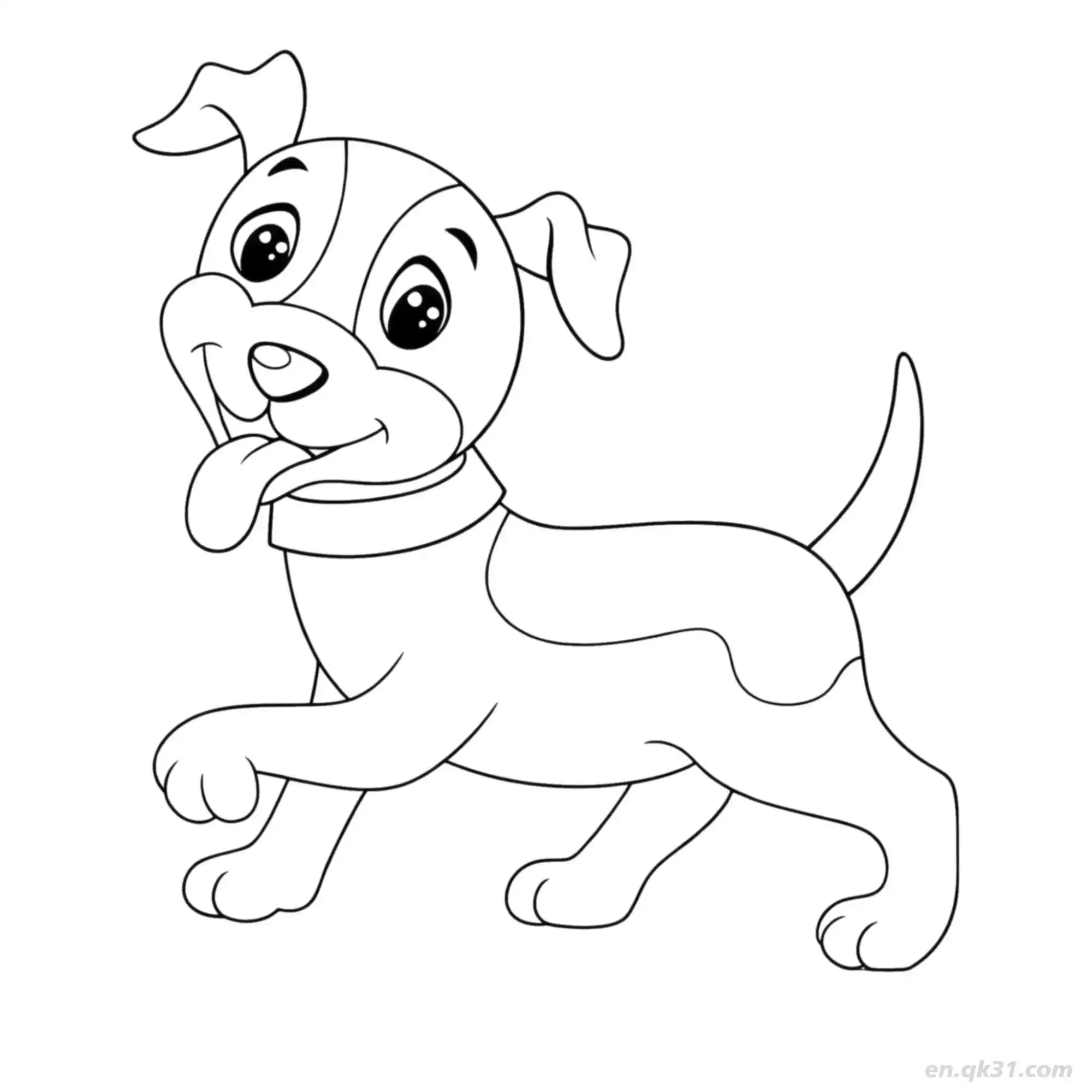 Dog 31 Coloring Page - Free Printable Dog PDF Coloring Sheets – Free Printable Coloring Page for Kids and Adults