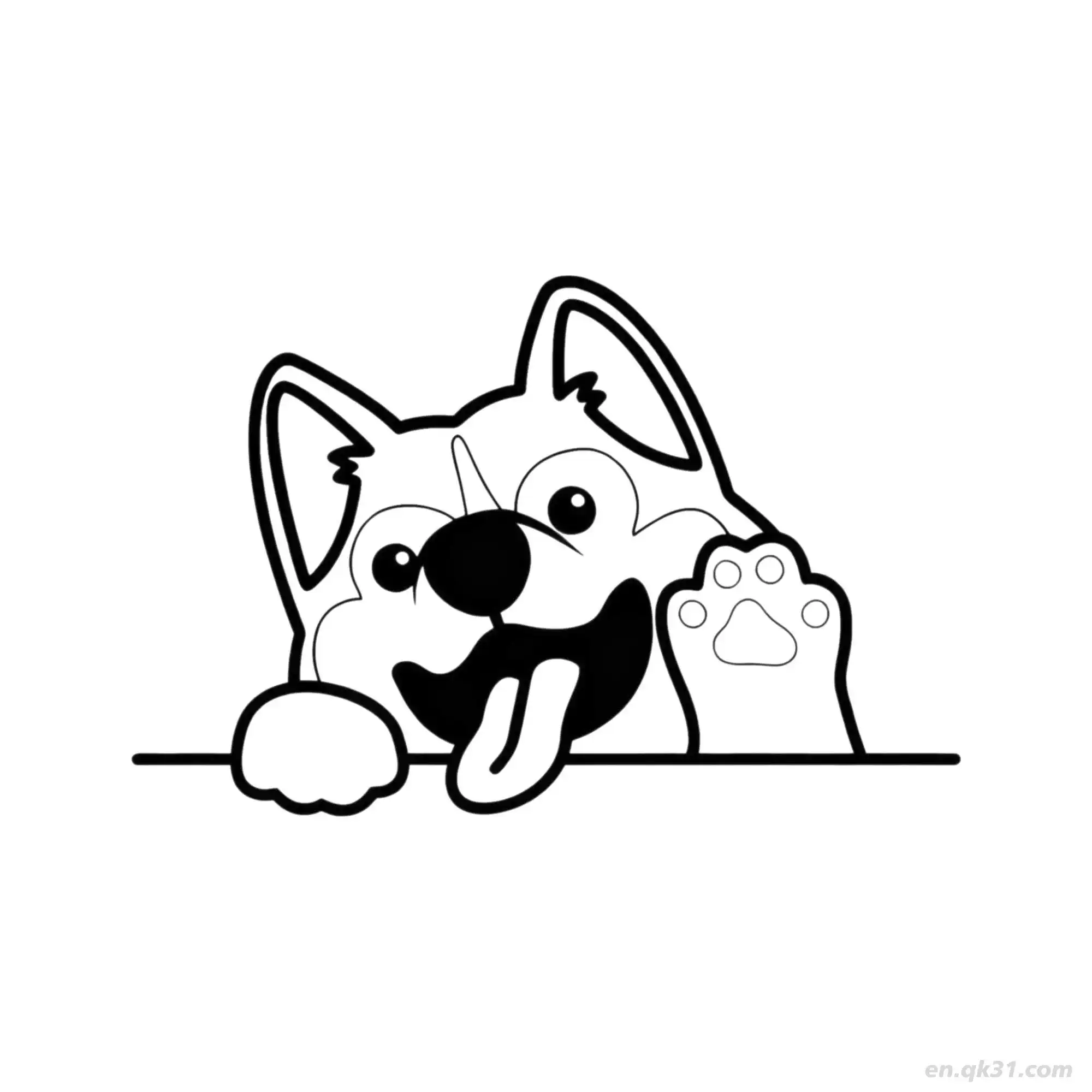 Dog 44 Coloring Page - Free Printable Dog PDF Coloring Sheets – Free Printable Coloring Page for Kids and Adults