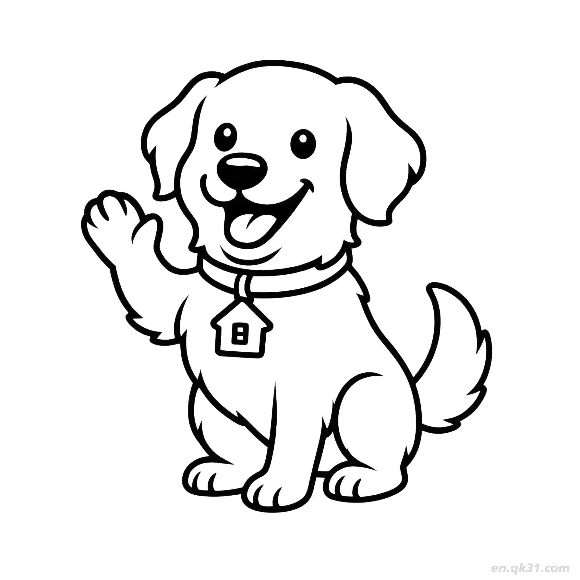 Dog 7 Coloring Page - Free Printable Dog PDF Coloring Sheets – Free Printable Coloring Page for Kids and Adults