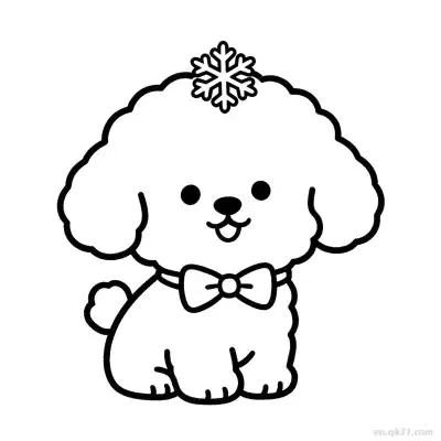 Free printable Christmas Dog 10 Coloring Page - Free PDF Printable Dog Coloring Sheets coloring page