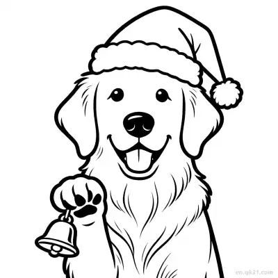 Free printable Christmas Dog 11 Coloring Page - Free PDF Printable Dog Coloring Sheets coloring page