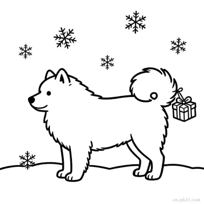 Free printable Christmas Dog 4 Coloring Page - Free PDF Printable Dog Coloring Sheets coloring page