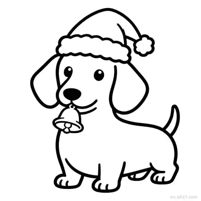 Free printable Christmas Dog 9 Coloring Page - Free PDF Printable Dog Coloring Sheets coloring page