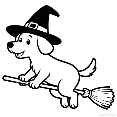 Free printable Halloween Dog 1 Coloring Page - Free PDF Printable Dog Coloring Sheets coloring page