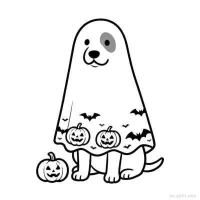 Free printable Halloween Dog 10 Coloring Page - Free PDF Printable Dog Coloring Sheets coloring page